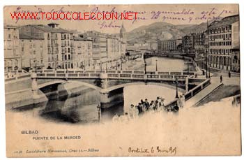 Postales: BILBAO. PUENTE DE LA MERCED - Foto 1