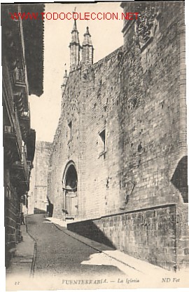 Postales: TARJETA POSTAL DE FUENTERRABIA N&ordm;11.-LA IGLESIA.