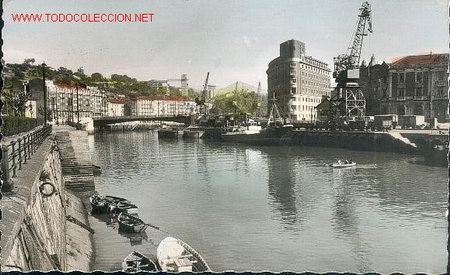 Postales: BILBAO, RIA Y PUENTE DEL GENERAL MOLA - Foto 1