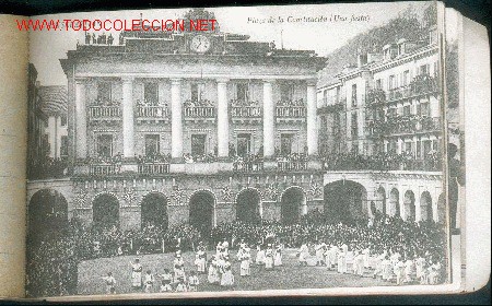 Postales: TARJETA POSTAL N&ordm; 91 DE SAN SEBASTIAN - PLAZA DE LA CONSTITUCION UNA FIESTA