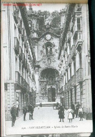 Postales: TARJETA POSTAL N&ordm; 150 DE SAN SEBASTIAN - IGLESIA DE SANTA-MARIA