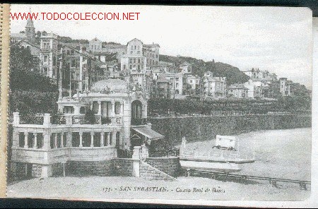 Postales: TARJETA POSTAL N&ordm; 173 DE SAN SEBASTIAN - CASETA REAL DE BA&Ntilde;OS