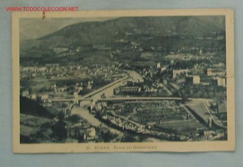 Postales: TARJETA POSTAL BILBAO. Puente del General&iacute;simo - Foto 1