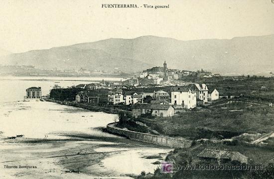 Postales: TARJETA POSTAL DE FUENTERRABIA,SAN SEBASTIAN.VISTA GENERAL