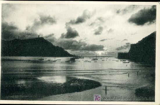 Postkarten: TARJETA POSTAL DE SAN SEBASTIAN.BAHIA PUESTA DE SOL.FOTOTIPIA HAUSER Y MENET