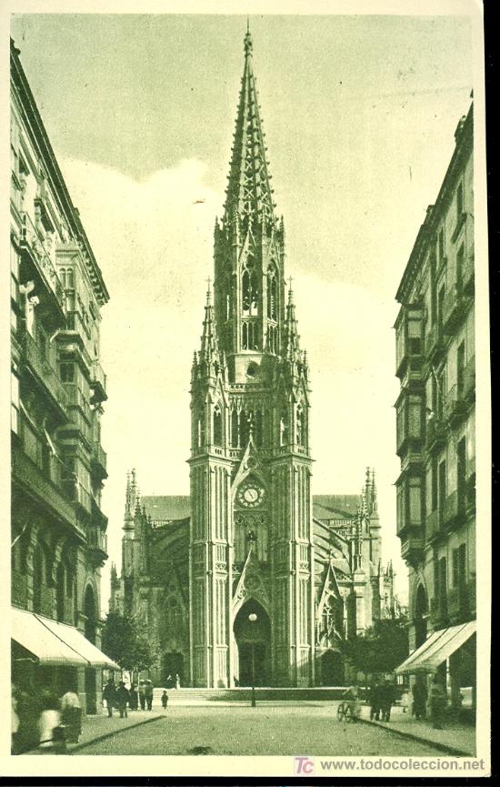 Postkarten: TARJETA POSTAL DE SAN SEBASTIAN.IGLESIA DEL BUEN PASTOR. HUECOGRABADO HAUSER Y MENET