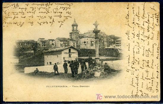Postales: FUENTERRABIA (Guipuzcoa) : Vista General (Anterior a 1905)