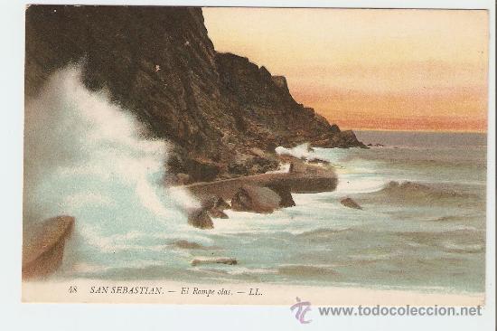 Postais: San Sebastian - El Rompe olas