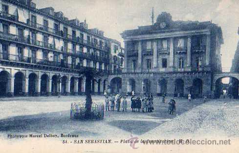Postales: 54 SAN SEBASTIAN - PLAZA DE LA CONSTITUCION - M.D. - Foto 1