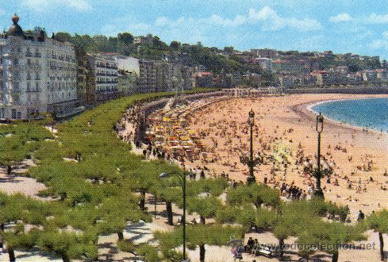 Postales: SAN SEBASTIAN-PASEO Y PLAYA DE LA CONCHA - Foto 1