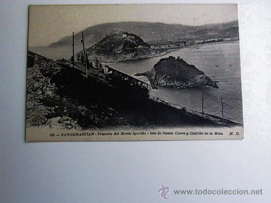 Postcards: SAN SEBASTIAN ,TRANVIA DEL MONTE IGUELDO,HACIA 1920