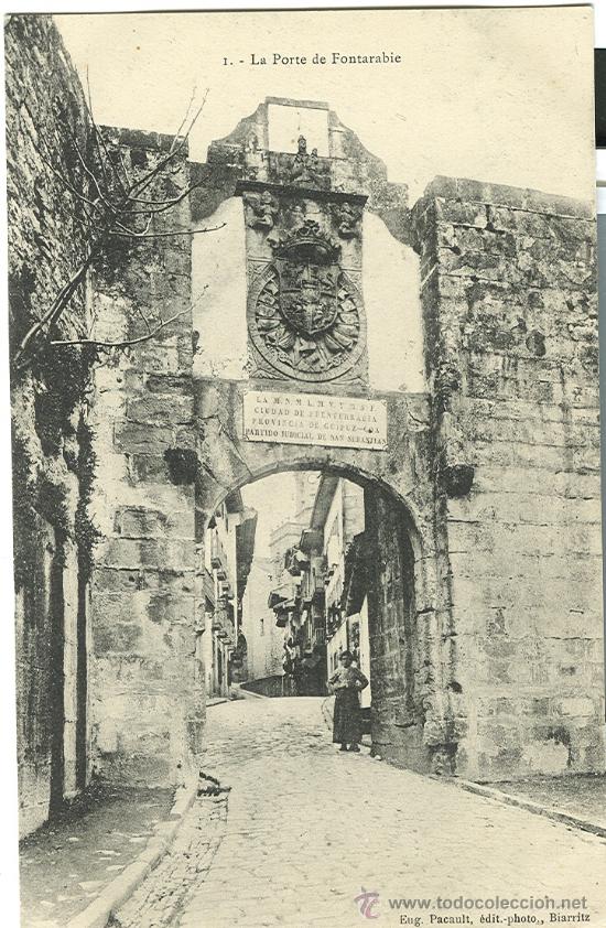 Postales: SAN SEBASTI&Aacute;N. FUENTERRAB&Iacute;A. LA PUERTA. - Foto 1