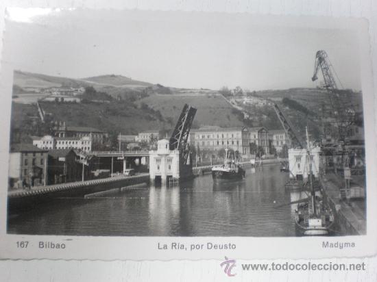 Postales: BILBAO - LA RIA, POR DEUSTO - Foto 1