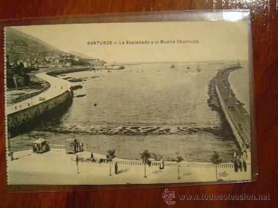Postales: SANTURCE - LA ESPLANADA Y EL MUELLE CHURRUCA - Foto 1
