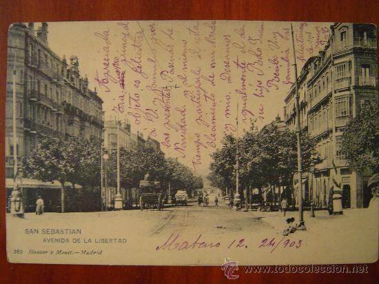 Cartoline: SAN SEBASTIAN - AVENIDA DE LA LIBERTAD