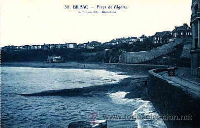 Postales: POSTAL DE BILBAO N&ordm; 38 PLAYA DE ALGORTA - Foto 1