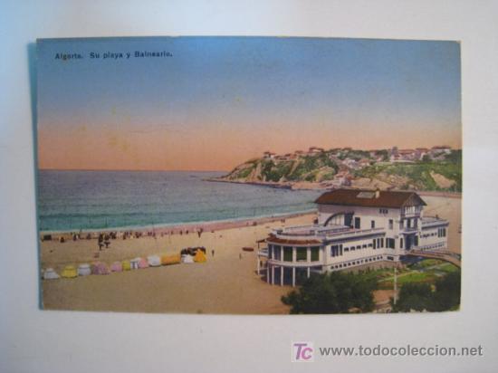 Postales: ALGORTA: SU PLAYA Y BALNEARIO (LG) - Foto 1