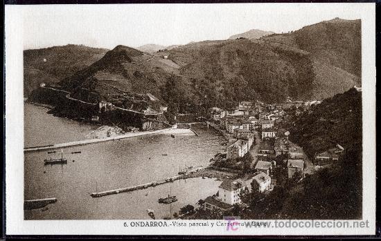 Postcards: TARJETA POSTAL DE ONDARROA, VIZCAYA. VISTA PARCIAL Y CARRETERA A DAVE. FOTO L. ROISIN