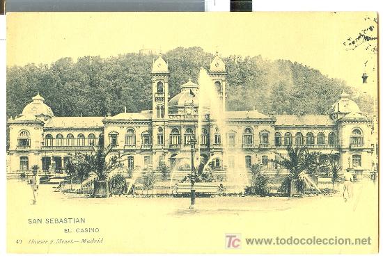 Postales: TARJETA POSTAL DE SAN SEBASTIAN. EL CASINO. HAUSER Y MENET