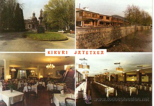 Postales: N&ordm; 3637 POSTAL KIRURI JATETXEA LOIOLA AZPEITIA RESTAURANTE PAIS VASCO