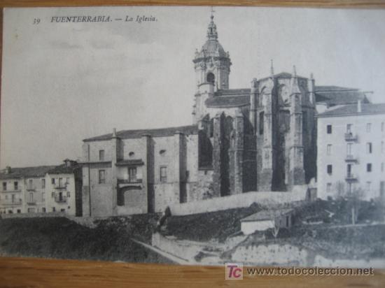 Postales: Fuenterrabia. N&ordm; 39 La Iglesia. Sin circular - Foto 1