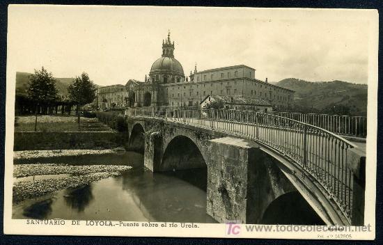 Postales: SANTUARIO DE LOYOLA : Manibel N&ordm; 142205 - Puente sobre el rio Urola. Fotografica.