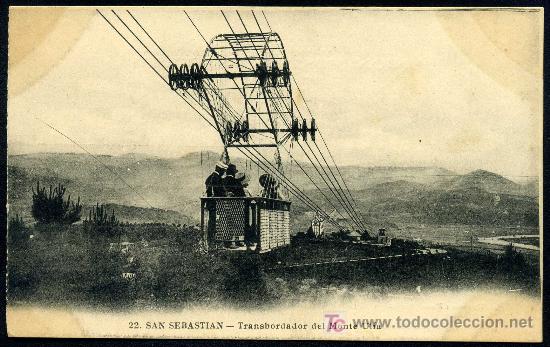 Postales: SAN SEBASTIAN : Mayor Hermanos N&ordm; 22 - Transbordador del Monte Ulia.