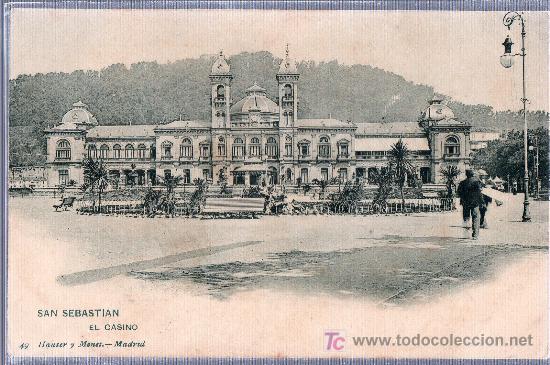 Postales: TARJETA POSTAL DE SAN SEBASTIAN. EL CASINO. 49 HAUSER Y MENET
