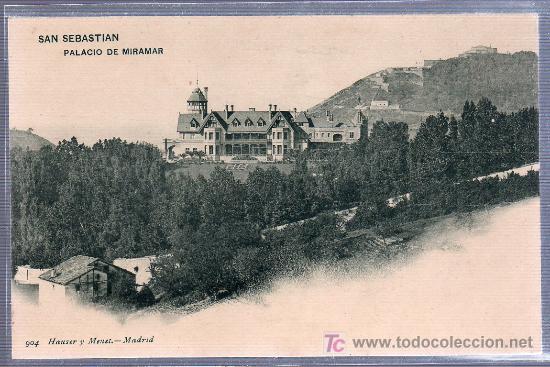 Postales: TARJETA POSTAL DE SAN SEBASTIAN. PALACIO MIRAMAR. 904  HAUSER Y MENET