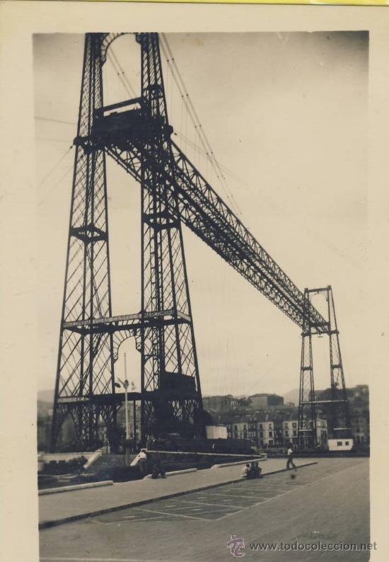 Postcards: VIZCAYA- 210 -BILBAO.LAS ARENAS.PUENTE VIZCAYA  A&Ntilde;OS 40 -FOT.L.ROSIN-BARCELONA-P-1273-