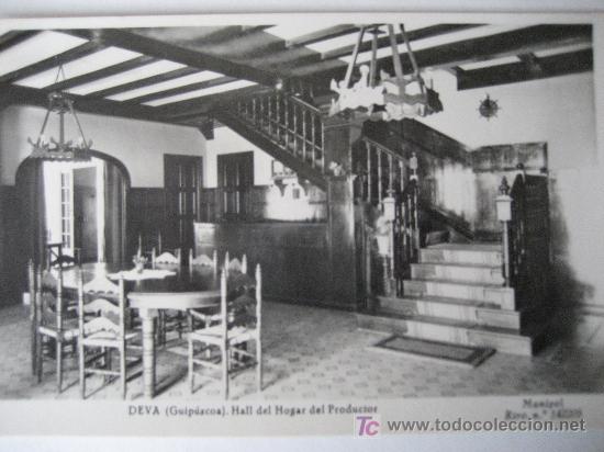 Postales: Deva. Guip&uacute;zcua. Hall del Hogar del Productor. ED. Manipel. Sin circular - Foto 1