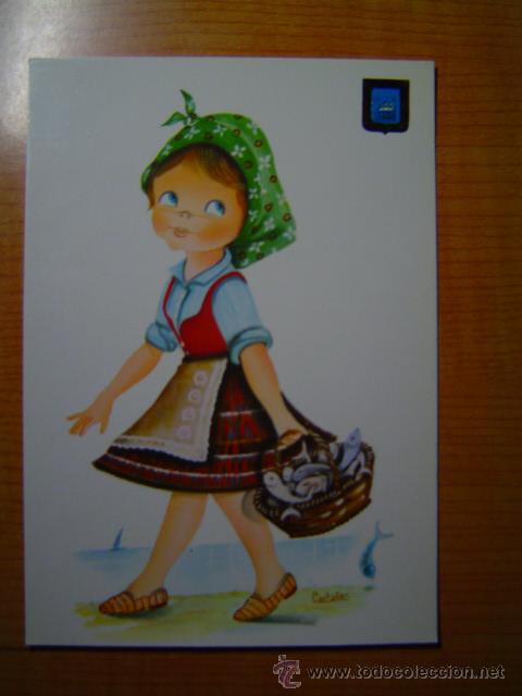 Postales: POSTAL TRAJES REGIONALES VASCONGADAS SIN CIRCULAR