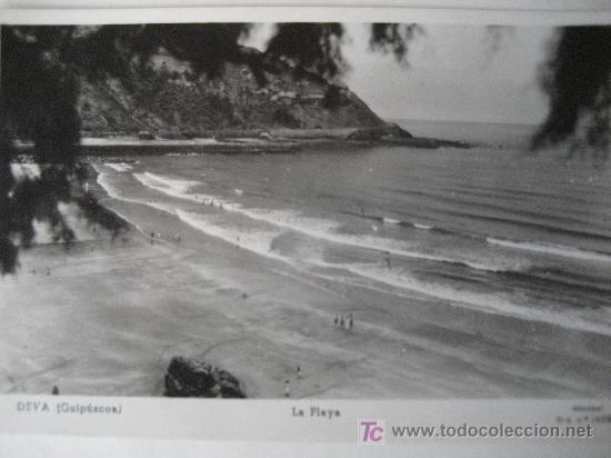 Postales: Deva. Guipuzcoa. La Playa. Ed. Manipel. Circulada 1952 - Foto 1