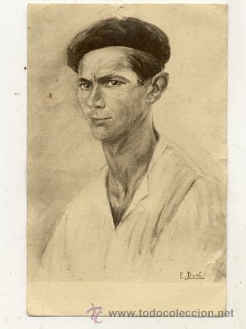 Cartes Postales: CARTA POSTAL SELLLADA 1957 // TIPE BASQUE PELOTARI