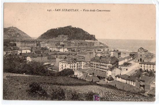 Postales: TARJETA POSTAL DE SAN SEBASTIAN N&ordm; 141. VISTA DESDE CONCORRONEA. ED. G.G. GALARZA