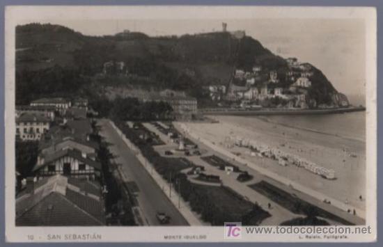 Postkarten: TARJETA POSTAL ANTIGUA DE SAN SEBASTIAN. 10. MONTE IGUELDO. L. ROISIN. FOT&Oacute;GRAFO.