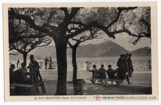 Postcards: TARJETA POSTAL DE SAN SEBASTIAN N&ordm; 26. PASEO DE LA CONCHA. FOTO L. ROISIN