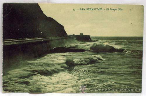 Postales: Postal San Sebastian El Rompe Olas rompeolas - Foto 1
