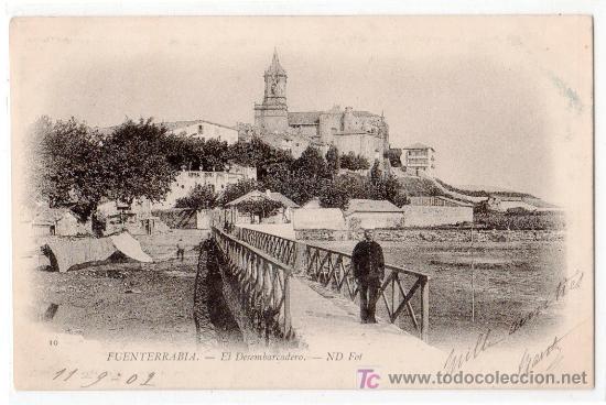 Postales: TARJETA POSTAL DE FUENTARRBAI, GUIPUZCOA N&ordm; 10. EL DESEMBARCADERO. ND FOTO