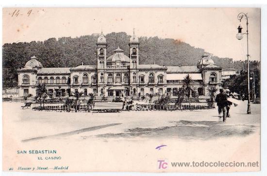 Postales: TARJETA POSTAL DE SAN SEBASTIAN. EL CASINO. 49 HAUSER Y MENET