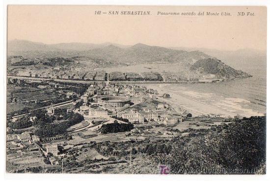 Postales: TARJETA POSTAL DE SAN SEBASTIAN N&ordm; 142. PANORAMA SACADO DEL MONTE ULIA. N D FOT.