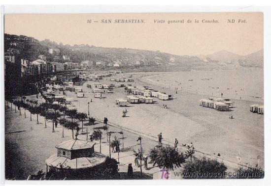 Postales: TARJETA POSTAL DE SAN SEBASTIAN N&ordm; 16. VISTA GENERAL DE LA CONCHA. N D FOT.