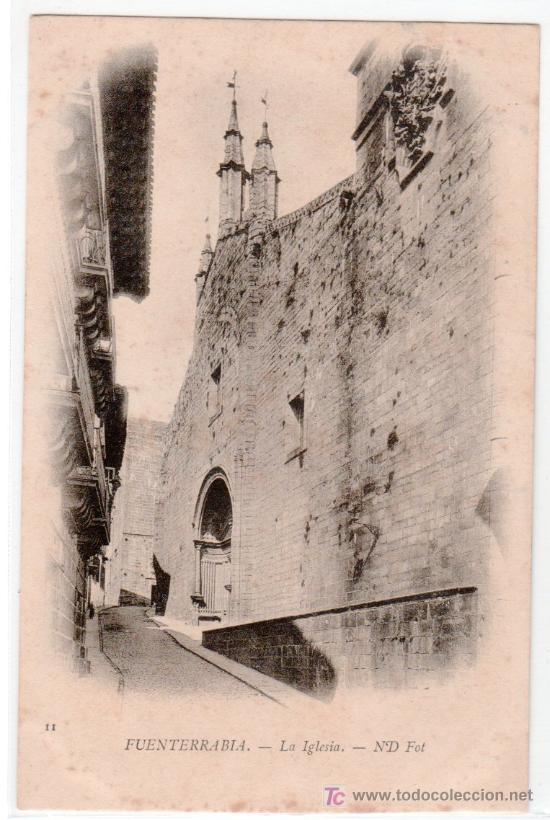 Postales: TARJETA POSTAL DE FUENTERRABIA, GUIPUZCOA II. LA IGLESIA . N D FOT.