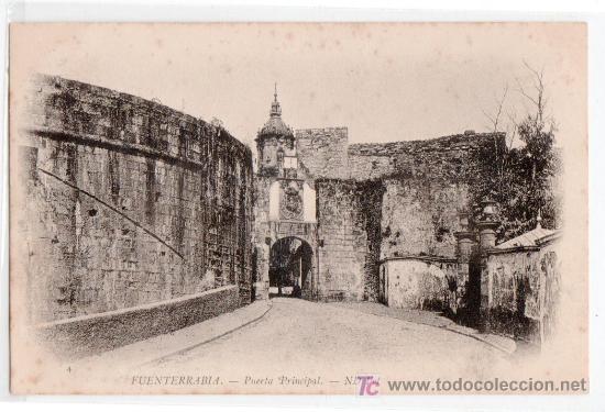 Postales: TARJETA POSTAL DE FUENTERRABIA, GUIPUZCOA N&ordm; 4. PUERTA PRINCIPAL. N D FOT.