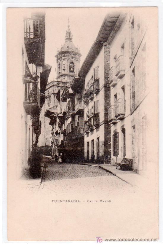 Postales: TARJETA POSTAL DE FUENTERRABIA, GUIPUZCOA. CALLE MAYOR.