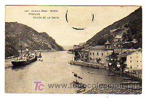 Postais: Guipuzcoa. Pasajes. pasages de San Juan. Salida de la Bahia. Barco. 1438 Hauser.