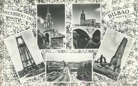 Postales: RECUERDO DE BILBAO. CIRCULADA EN 1960. - Foto 1