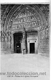Postales: POSTAL DEVA PORTICO DE LA IGLESIA PARROQUIAL - Foto 1