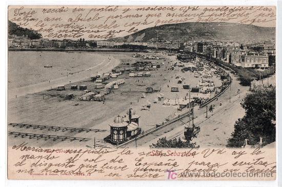 Postales: TARJETA POSTAL DE SAN SEBASTIAN. LA CONCHA. ROMMIER & JONAS N&ordm; 16564,12