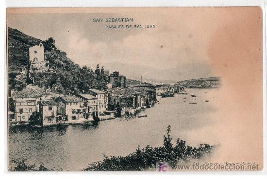 Postales: TARJETA POSTAL DE SAN SEBASTIAN. PASAJES DE SAN JUAN. 247 HAUSER Y MENET